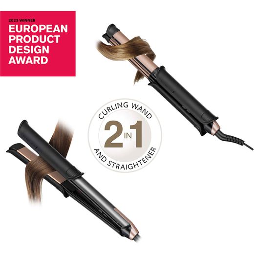 Remington S6077 Hair Straighteners - Black - Annotation - 2 in 1 shot